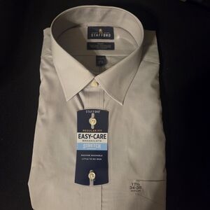 Stafford Men's Classic Gray Dress Shirt XL